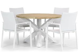 Lifestyle Garden Furniture Lifestyle Rome/Wellington 120 cm rond dining tuinset 5-delig