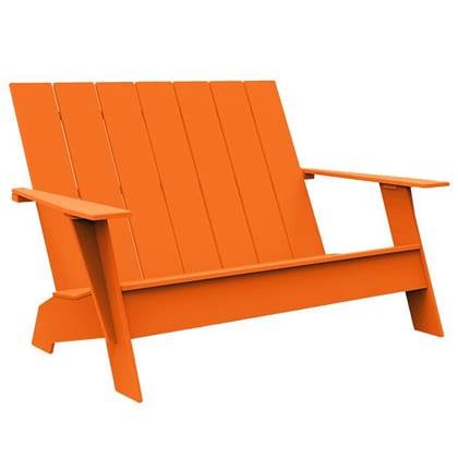 Loll Designs Adirondack 2-zits tuinbank sunset orange