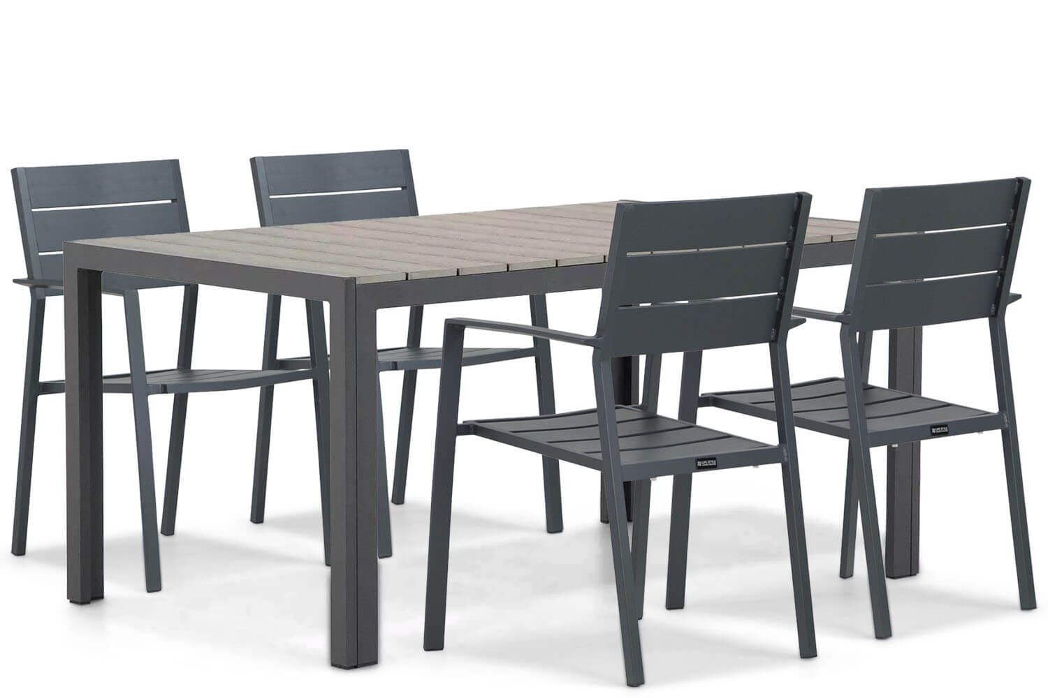 Lifestyle Garden Furniture Lifestyle Sella/Young 155 cm dining tuinset 5-delig
