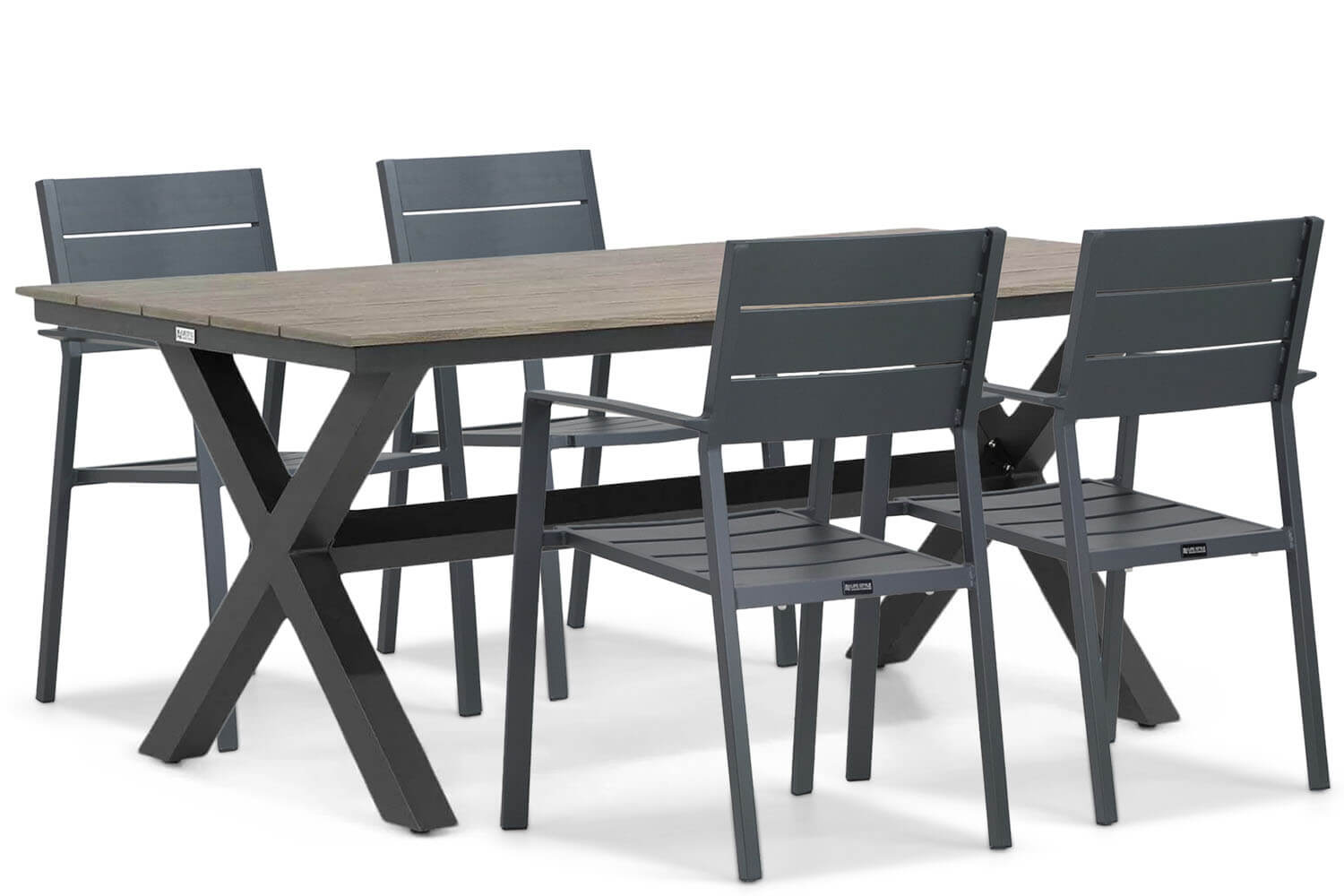 Lifestyle Garden Furniture Lifestyle Sella/Forest 180 cm dining tuinset 5-delig