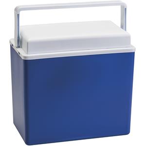 Merkloos Blauwe koelbox klein 10 liter 30,5 cm -