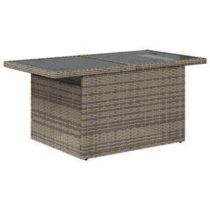 vidaXL 8-delige Loungeset met kussens poly rattan grijs