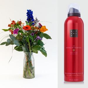 Everspring Bouquet colourful | field bouquet with several colours | 55cm length bouquet colourful x rituals ayurveda shower foaming