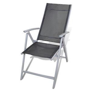 vidaXL Tuinstoelen 4 st inklapbaar aluminium