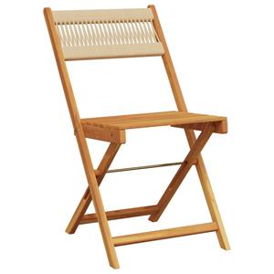 vidaXL Tuinstoelen 6 st inklapbaar massief acaciahout beige