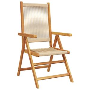 vidaXL Tuinstoelen 4 st verstelbaar massief acaciahout beige