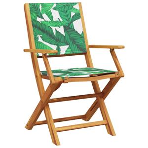 vidaXL Tuinstoelen 6 st inklapbaar stof en massief hout groen