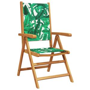 vidaXL Tuinstoelen 6 st verstelbaar massief hout en stof groen