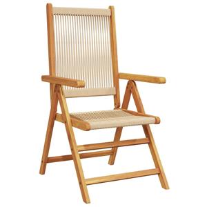 vidaXL Tuinstoelen 8 st verstelbaar massief acaciahout beige