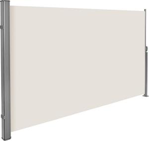 TECTAKE Uitschuifbaar aluminium windscherm tuinscherm 160 x 300 cm beige 401526