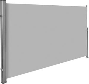 TECTAKE Uitschuifbaar aluminium windscherm tuinscherm 200 x 300 cm grijs 401530
