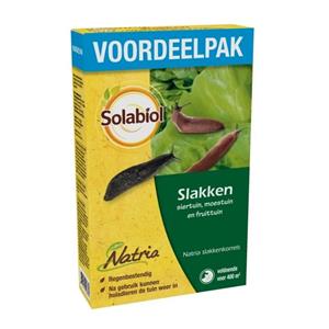 Decoflorall SOLABIOL NATRIA SLAKKENKORREL doos 1 kilo gewasbescherming  slakken naakslakken, slakken bestrijden, slakkenkorrels