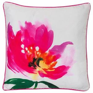 Freundin Home Collection Sierkussen Summer Breeze 04 wit/multicolour Kussen met polyestervulling met gebloemd digitaal printmotief, 45x45 cm (1 stuk)