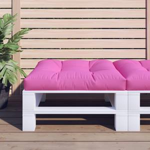 VidaXL Palletkussen 80x80x12 cm stof roze