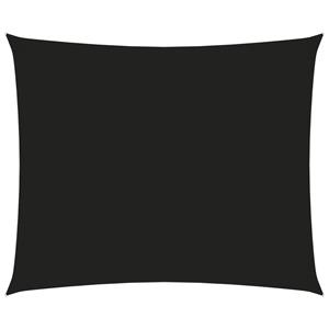VidaXL Zonnescherm rechthoekig 6x7 m oxford stof zwart