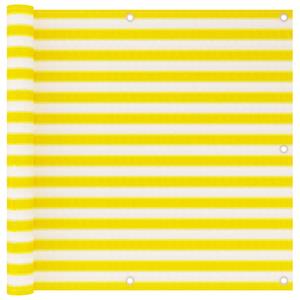 VidaXL Balkonscherm 90x500 cm HDPE geel en wit