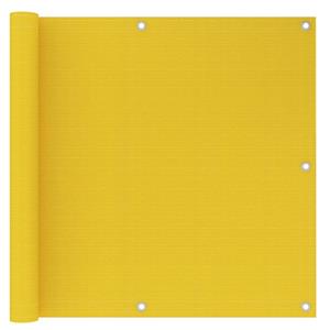 VidaXL Balkonscherm 90x300 cm HDPE geel