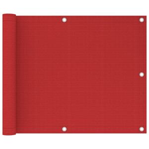 VidaXL Balkonscherm 75x300 cm HDPE rood