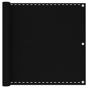 VidaXL Balkonscherm 90x400 cm HDPE zwart