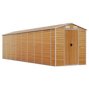 VidaXL Tuinschuur 191x725x198 cm gegalvaniseerd staal lichtbruin