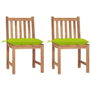 VIDAXL Tuinstoelen Teak - Set Van 2 - 50x53x90cm - Houten Stoelen