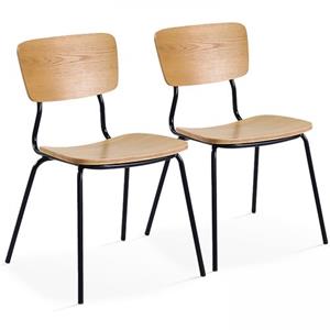 Oviala Set Van 2 Vintage Houten Stoelen