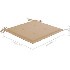 VIDAXL The Living Store - Acaciahout - Tuinstoelen 3 St Met Kussens Massief Acaciahout - Tls306443