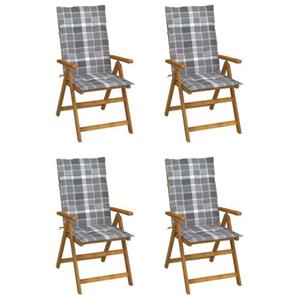 VIDAXL Verstelbare Houten Tuinstoelen - Acaciahout - 4 Stuks