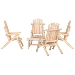 VIDAXL Loungeset Adirondack - 68 X 86 X 103 Cm - Massief Vurenhout