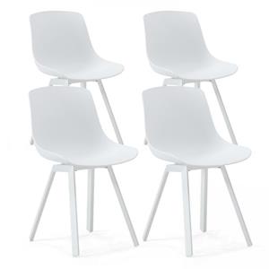 Oviala Set Van 4 Witte Buitenstoelen