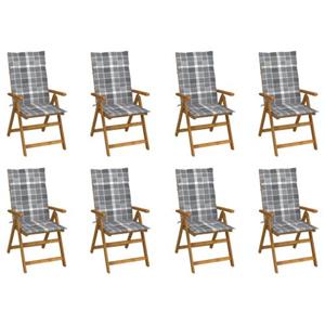 VIDAXL Tuinstoelen Set - Massief Acaciahout - Vintage Design - 8 Stoelen