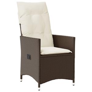 vidaXL 9-delige Bistroset met kussens poly rattan bruin