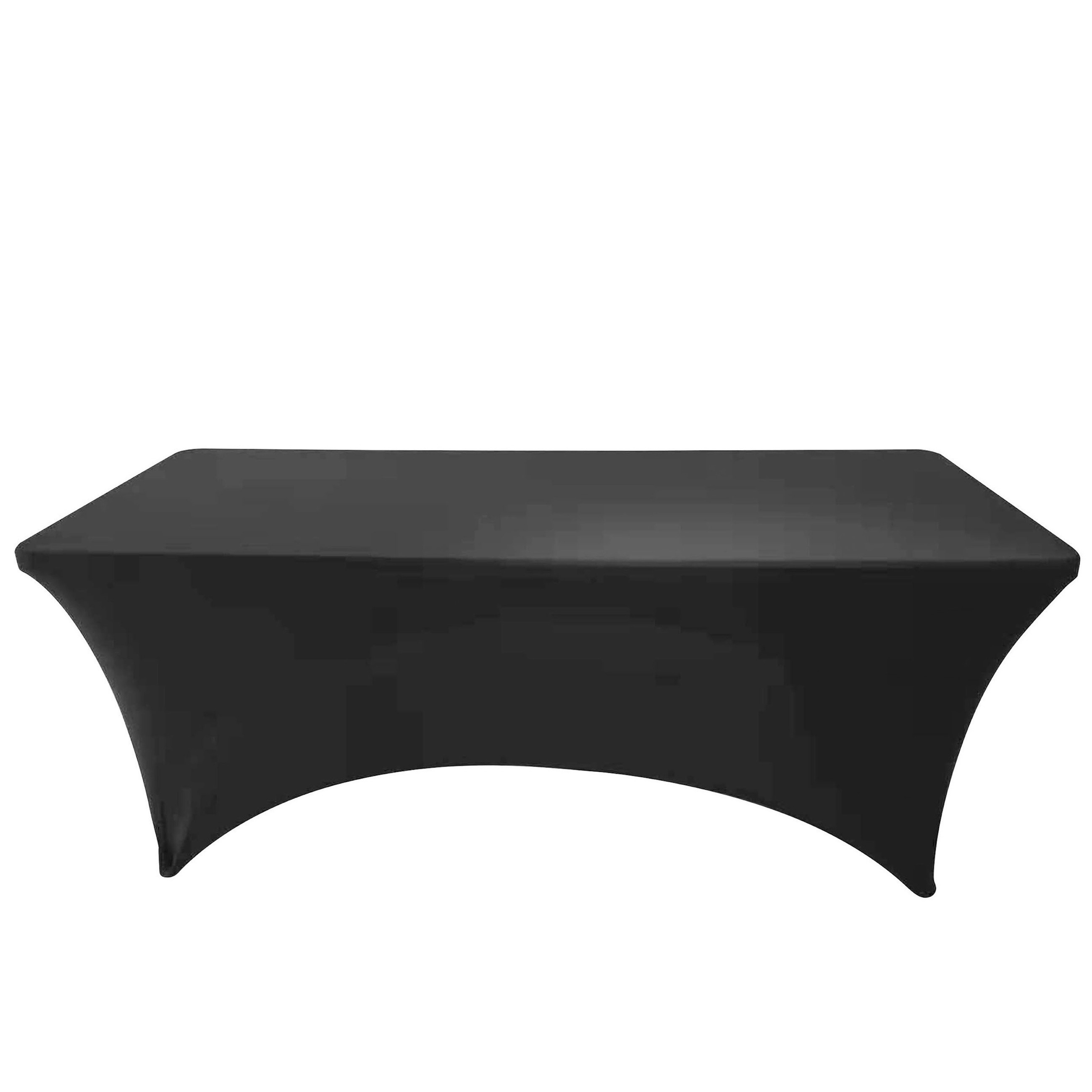 Sunnydays nette afdekhoes voor langwerpige tafel - zwart - spandex elastiek - 180 x 75 x 74 cm -