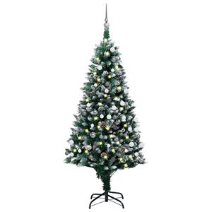 VIDAXL Künstlicher Weihnachtsbaum Mit Leds Kugeln Zapfen 150 Cm