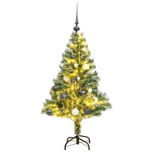 VidaXL Kunstkerstboom met 150 LED's kerstballen en sneeuw 120 cm