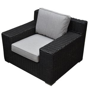 AVH-Collectie Manjavico lounge tuinstoel zwart wicker