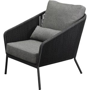 AVH-Collectie Costa lounge tuinstoel antraciet rope