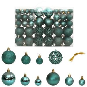 VidaXL Kerstballen 100 st 3/4/6 cm groen