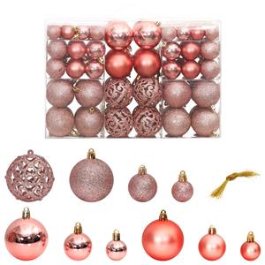 VidaXL Kerstballen 100 st 3/4/6 cm roze en rosé