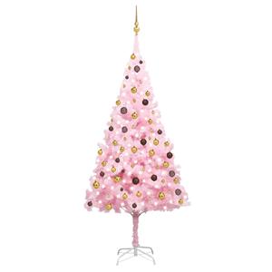 VIDAXL Künstlicher Weihnachtsbaum Mit Leds & Schmuck Rosa 240cm Pvc