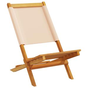 vidaXL Tuinstoelen 6 st inklapbaar stof en massief hout beige