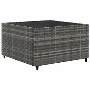 vidaXL 5-delige Loungeset met kussens poly rattan grijs