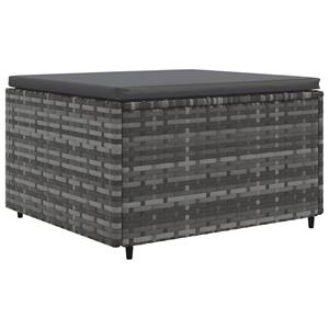 vidaXL 5-delige Loungeset met kussens poly rattan grijs