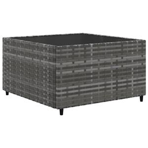 vidaXL 6-delige Loungeset met kussens poly rattan grijs