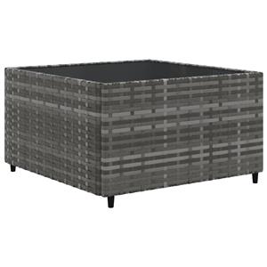 vidaXL 7-delige Loungeset met kussens poly rattan grijs