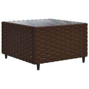 vidaXL 8-delige Loungeset met kussens poly rattan bruin