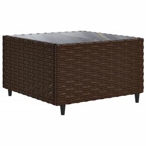 vidaXL 9-delige Loungeset met kussens poly rattan bruin