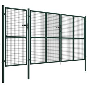 vidaXL Poort 400x175 cm staal groen