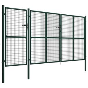 vidaXL Poort 400x200 cm staal groen