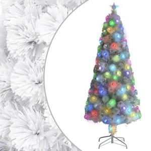 VIDAXL Künstlicher Weihnachtsbaum Mit Led Weiß 180 Cm Glasfaser